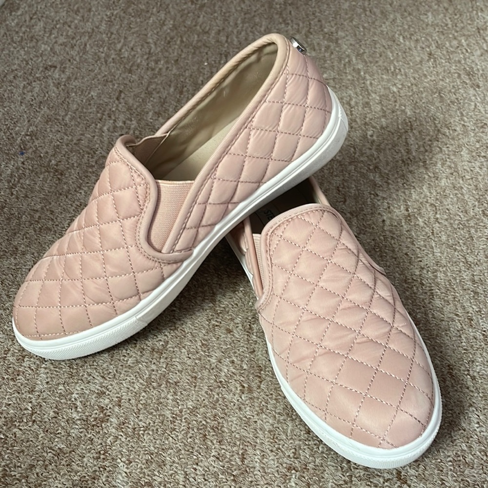 Pink Steve Madden slip ons